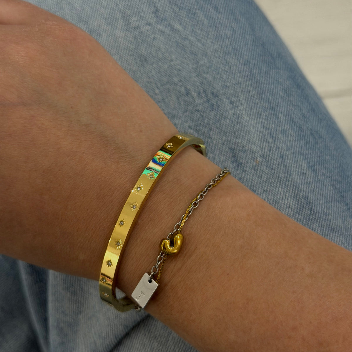 Brazalete flor destellos