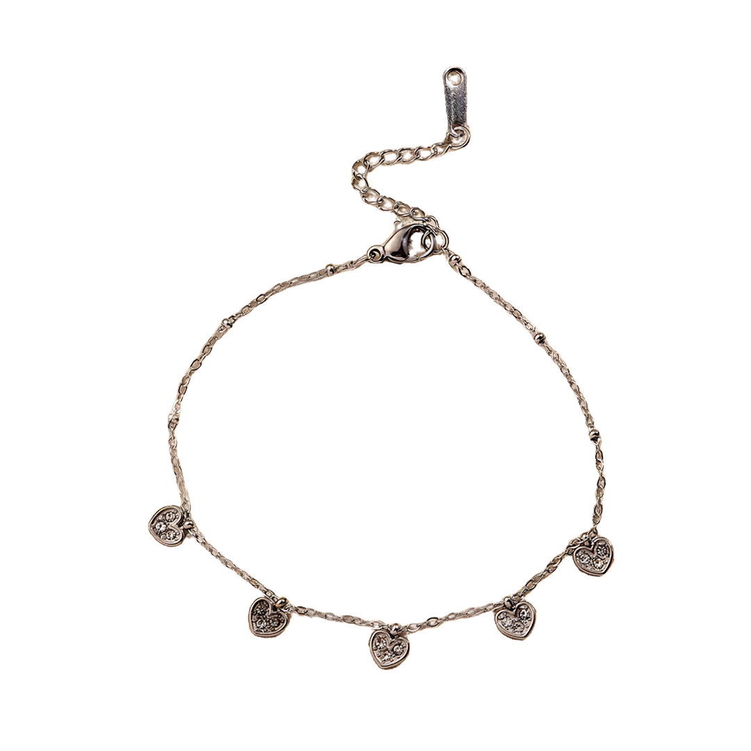 Pulsera corazones zirconias