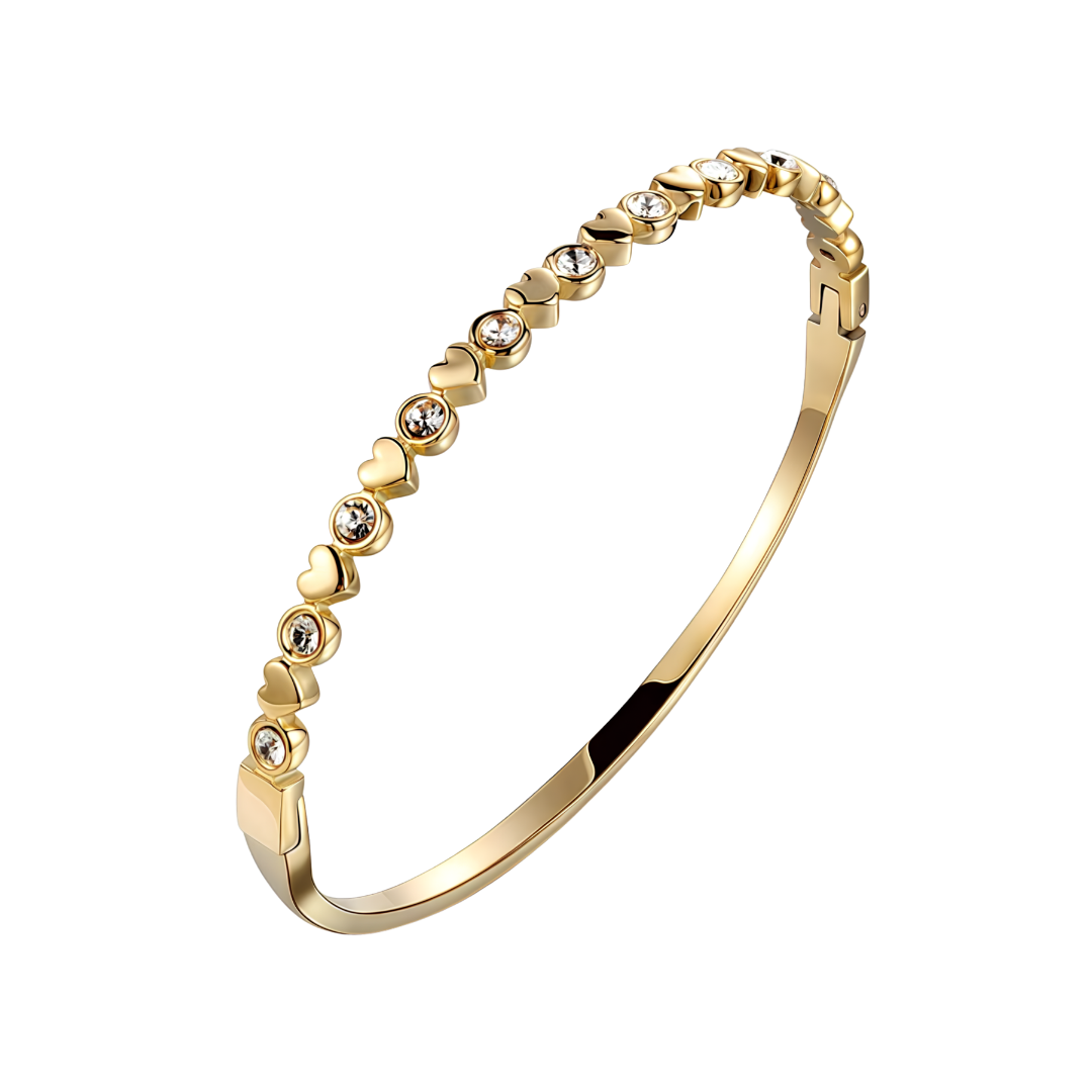Brazalete delgado corazones
