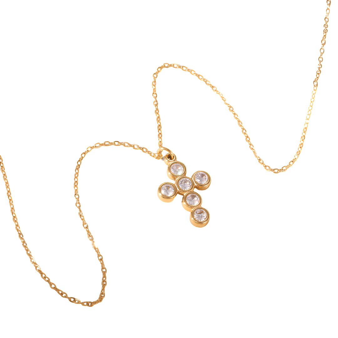 Collar cruz zirconias