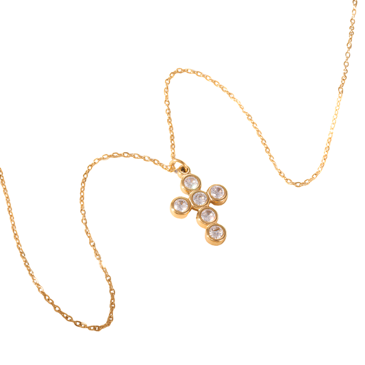 Collar cruz zirconias