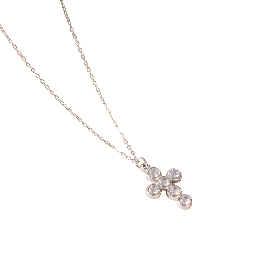 Collar cruz zirconias