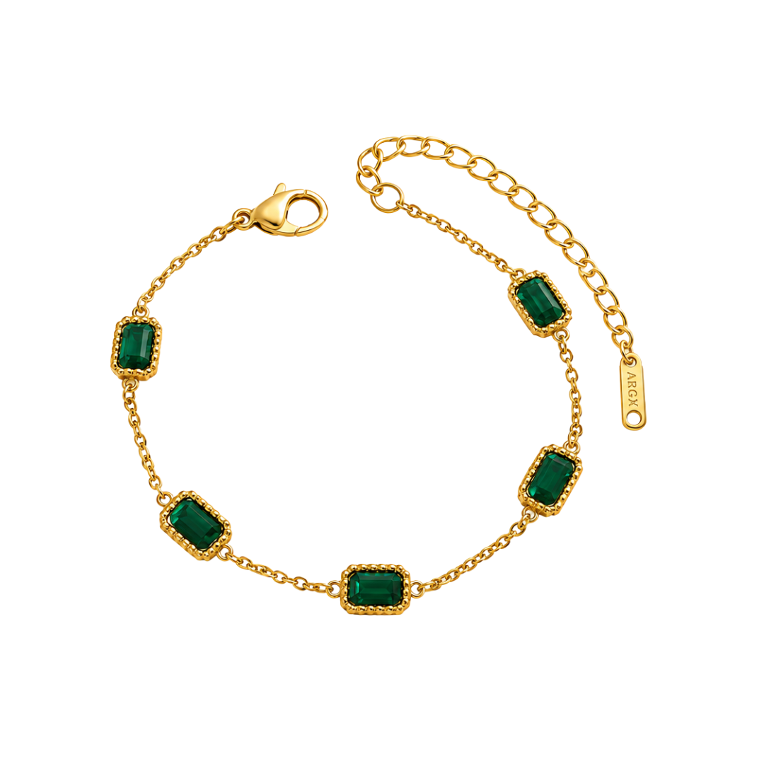 Pulsera zirconia verde