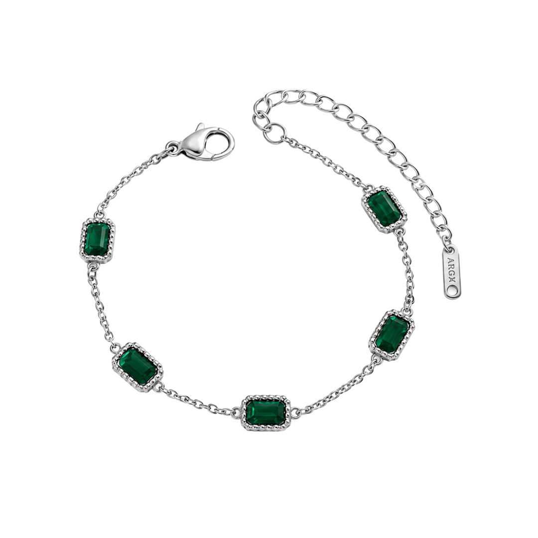 Pulsera zirconia verde