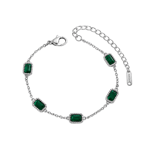 Pulsera zirconia verde